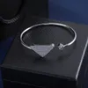 Diamant goud zilver armband dames legering driehoek geen dunne roestvrijstalen armband feest bruiloft sieraden voor dames