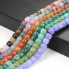 Pärlor 10 8mm agater cylinder ädelstenar naturlig stenblomma lös kolonn för smycken som gör DIY -halsbandsarmband