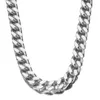 Chains Granny Chic Never Fade 7mm Stainless Steel Cuban Chain Necklace Waterproof Men Link Curb Gift Jewelry 16-32 Inch