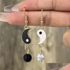 Dangle Chandelier Tai Chi Gossip Drop Earring For Women Fashion Drip Oil Simple Ladies Romantic Ball Pendant Earrings Jewelry Deliv Dhkxs