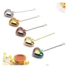 Coffee Tea Tools Heart Infuser Stainless Steel Wedding Gift Strainer Filter Kitchen Drop Delivery Home Garden Dining Bar Drinkware Dh5Le