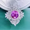 Cluster anneaux hjy egl en saphir violet sapphire 3.22ct réel 18k or naturel non congé diamant de pierre gemme en pierre femelle