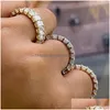 Anelli a fascia Anello con zircone Cz Promise Finger Fl Stone Statement Party per le donne Gioielli di fidanzamento Drop Delivery Dhdus