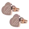 3 colores Estilo clásico Mujeres amantes del corazón Luxury titanium Pendientes de acero logotipo de la fiesta de bodas impresas al por mayor