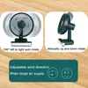 Mini USB Portable Electric Fan Smart laddningsbar 4 växel justerbar tyst luftkylare för kontorshushållsresor