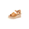 Zapatos de vestir meotina mujeres sandalias de cuero genuino plataforma de tacón alto cuñas de piel de oveja de piel de oveja calzado de verano beige 40