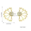 Stud Lotus Boucles D'oreilles Ailes D'ange Fleur Boucle D'oreille Géométrie Cerceau Derrière Cristal Simple Oreille Chic Pour Les Femmes Et Drop Delivery Bijoux Dhyb9