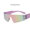 Rimless Y2K Cyberpunk Sunglasses Women Men Luxury Design Futuristic UV400 Unisex Mirror Sun Glasses Sports Driver Outdoor Silver White Eyewear SG515