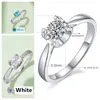 Bague en argent sterling bague moissanite bijoux Givence femmes bague en diamant bagues de fiançailles pour femmes blanc doré rose bleu moissanite bague de mariage M04E