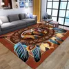 Carpets النمط الوطني الناعم الفانيلا ثلاثي الأبعاد المطبوعة السجادة الطابق حصيرة مضادة لانزلاق الأريكة الأريكة بجانب السرير الديكور المنزل