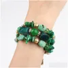 Mode Perlée Boho Mtilayer Perles Charme Bracelets Pour Femmes Vintage Résine Pierre Bracelets Ethnique En Gros Bijoux Drop Delivery Dhf4Q