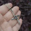 Łańcuchy 10pcs moda gotycka Irlandia St. Brigid's Cross Naszyjnik dla kobiety mężczyzny chrześcijańska religia biżuteria