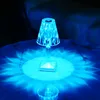 Crystal Lamp, warm white 3 Color Changing Touch Lamp, Glass Lamp for Bedroom Living Room, Party Decor Creative RGB Lamp Acryl night light USB powered tabletop hotel