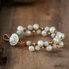 Braccialetti di fascino Braccialetto di perle Unico involucro d'acqua dolce Gioielli fatti a mano all'ingrosso della fabbrica di amicizia della Boemia all'ingrosso