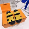 Summer Chypre Mules Sandaler Slides tofflor Top Quality Beach Classic Flat Men and Women's Luxury Designer Leather Factory Factorwear Storlek 35-46