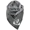 Scarves Snowman Printing Button Shawls Wrap Casual Foulard Femme Winter Warm Women Christmas Gift