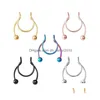 Nose Rings Studs Ring Fake Septum Piercing Stainless Steel Clip Hoop Gold Stud Y For Women Non Pierced Body Jewelry Wholesale Drop Dhi9H
