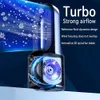 Nieuwe USB oplaadbare home ventilator bureau turbo turbo blaasloze elektrische mini-ventilator 2000 mAh batterij stille draagbare luchtkoelventilator 6-speed wind