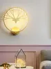 Vägglampa nordiska gyllene gevir lyxiga runda led för barn sovrum nattbord hall vardagsrum dekoration sconce ljus fixtur