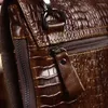 Storage Bags Men Fashion Genuine Leather Business Casual Brown Messenger Shoulder Crossbody Bag Chest