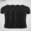 Herr t-shirts 3st mäns topps tees t shirt män mode trender fitness tshirt 2023 ny sommar o nack kort ärm b01389 j230526