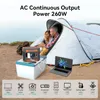 230V 260W Solar Generator Portable Emergency power supply 288.6WH Power Station Battery for Home Outdoor Camping Drone EU Socket