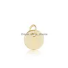 Charms Simple 26 Lettres Az Initiale Ronde En Alliage De Métal Charme Pendentif Pour Bracelet Bricolage Fabrication De Bijoux Accessoires Cadeaux Drop Delivery Dhphn