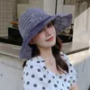 Cappelli di moda larghi cappelli di moda per la moda per le donne ragazze estate viscrota browknot pescerman berretto anti-uv berrette di crema solare