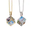 Sublimation transfert à chaud mémoire photo pendentif collier commerce extérieur pull boîte à bijoux pendentif collier