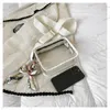 Evening Bags Women Fashion Transparent Crossbody Mini Square Purse Girls Ladies Decorative Small Clear PVC Phone Stadium Approved Sling Bag T230526