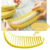 Fruit Vegetable Tools Kitchen Gadgets Plastic Banana Slicer Cutter Salad Maker Cooking Cut Chopper