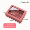 Jewelry Pouches Fashion Pink Velvet Display Storage Manager Earring Organizer Box