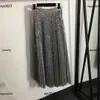 designer dress Summer Full body sequin design dresses for woman Size S-XL high quality High waisted pleated half skirt May26