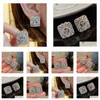 Stud Ins Fashion Earring Vintage Jewelry 925 Sterling Sier CZ Diamond Gemstones Party Hollow Women Wedding For Lover Gift Drop Deliv DHB92