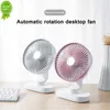 Nieuwe elektrische USB Auto Rotation Desktopventilator 4000 mAh Oplaadbare luchtkoeling Conditioner 4 Speed ​​Wind Silent Portable for Home Office