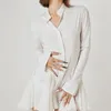 Casual Dresses Sexy Shirt Dress Women Summer High Waisted Beach Mini Black Vintage Clothes Long Sleeve White