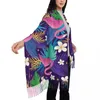 Scarves Colorful Flamingo Summer Floral Women Scarf Winter Shawl And Wrap Bandana Tassel Female