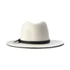 Boinas 2023 Panamá verano paja sombrilla UV bloqueo ala ancha sombrero blanco con borla Stetson para mujeres o Unisex 55 - 60cm