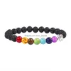 Pärlstav 7 chakra naturliga stenpärla armband söt vänskap elefant charm armband eterisk olja diffusor yoga droppleverans juvelr dhgrw