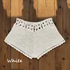 Women's Shorts Puloru Women's Crochet Cutout Swim Summer Bathing Suit Bottoms Beach Style Drawstring Board Trunks