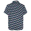 Freizeithemden für Herren, Sock Monkey Shirt, Schwanzdruck, Urlaub, lockere hawaiianische Retro-Blusen, kurze Ärmel, individuelles, übergroßes Oberteil