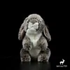 人形リアルライフLOPウサギdllぬいぐるみおもちゃかわいい灰色のウサギ人形モデルソフトチルドレン誕生日プレゼントl230522 l230522
