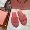 Mode kvinnliga tofflor sandaler strandlägenheter slip matelasse skjutreglage Italien original Onyx harts plattformar designer sommar avslappnad slip-novel flip flops box eu 35-40