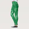 Active Pants Women Dress for Work Leggings Running Paddystripes Good Green Pilates Luck Skinny Yoga Print Women's