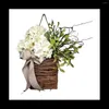 Fleurs décoratives porte panier suspendu guirlande signe de bienvenue décoration avant fête des mères vacances mariage décor à la maison A