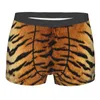 Underbyxor manlig cool siberian tiger leopard päls textur mönster underkläder tropiska vilda djurboxare trosor mjuka shorts trosor trosor