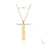 Pendant Necklaces 12 Zodiac Sign Stainless Steel Constellation Letter Gold Sier Chains For Men Women Fashion Birthday Jewelry Gift D Dheyg