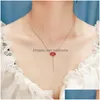 Pendant Necklaces Y Red Lips Choker Necklace For Women Gold Plating Stainless Steel Chain Clavicle Party Jewelry Drop Delivery Pendan Dhbqw