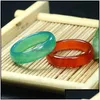 Arts And Crafts Pink Green Red Glass Crystal Agate Jade Ring Jewelry Finger Rings For Women Me Sports2010 Drop Delivery Home Garden Dhk5R