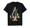 Herren-T-Shirts, lustiger Pudelbaum, Weihnachten, Weihnachtsmütze, Stern, Weihnachtsgeschenk, T-Shirt, Herren-T-Shirt, Schwarz